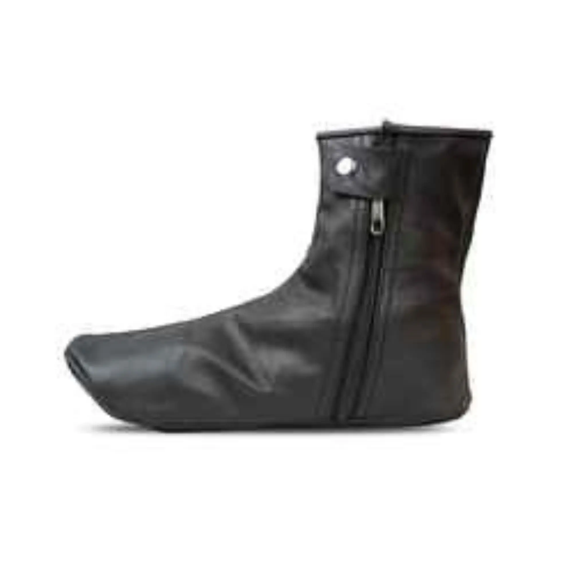 2023 Long Genuine Cowhide Zipper Slipper Cozy Leather Socks Men's