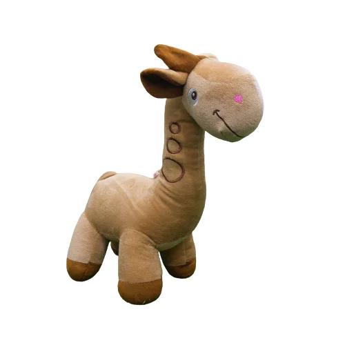 Hot Sell 2022 Fabric Stuffed Soft Plush Brown Giraffe Animal Toy For