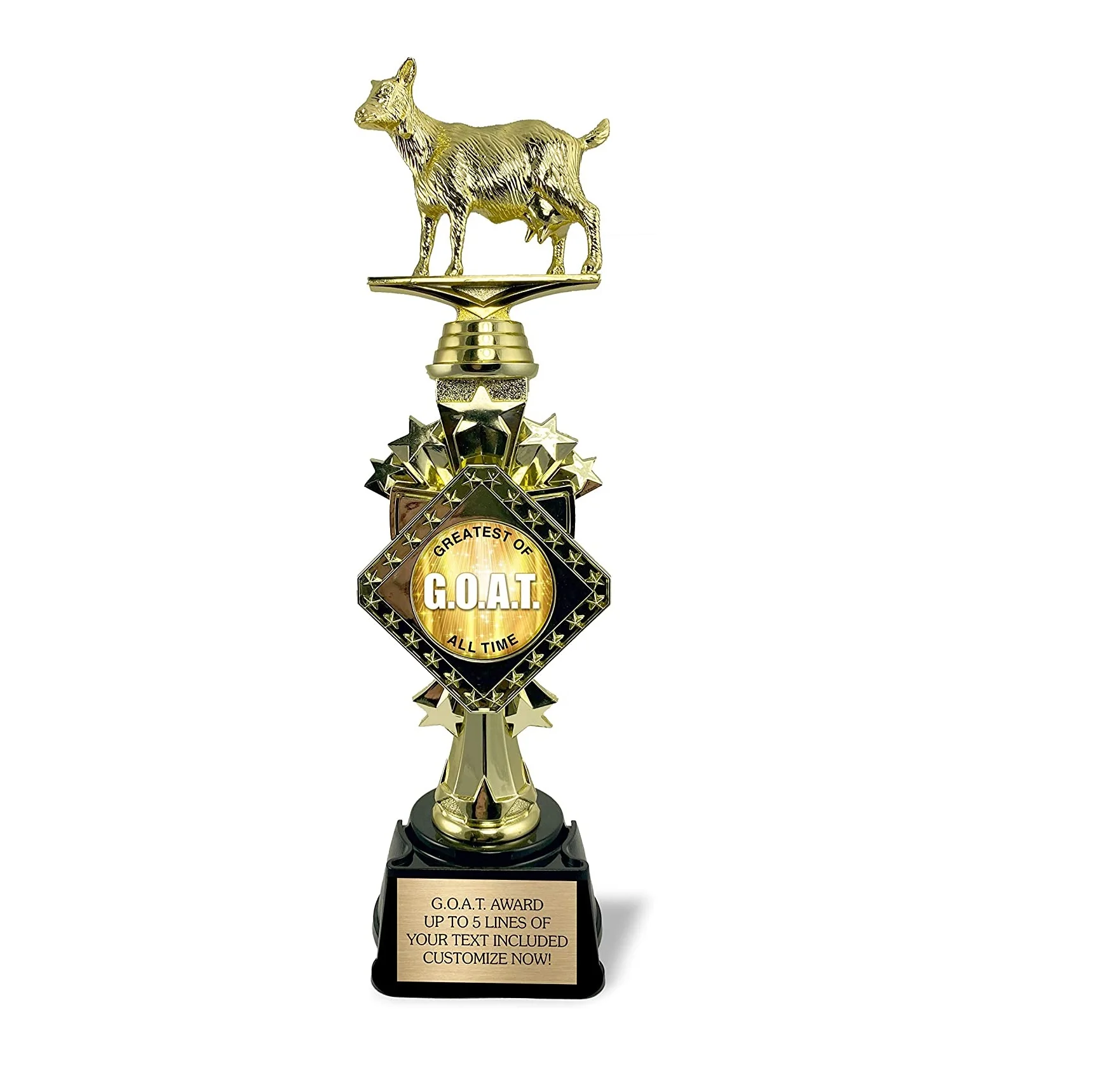 Goat Trophy With Custom Engraving Personalized Plate Funny Goat Office