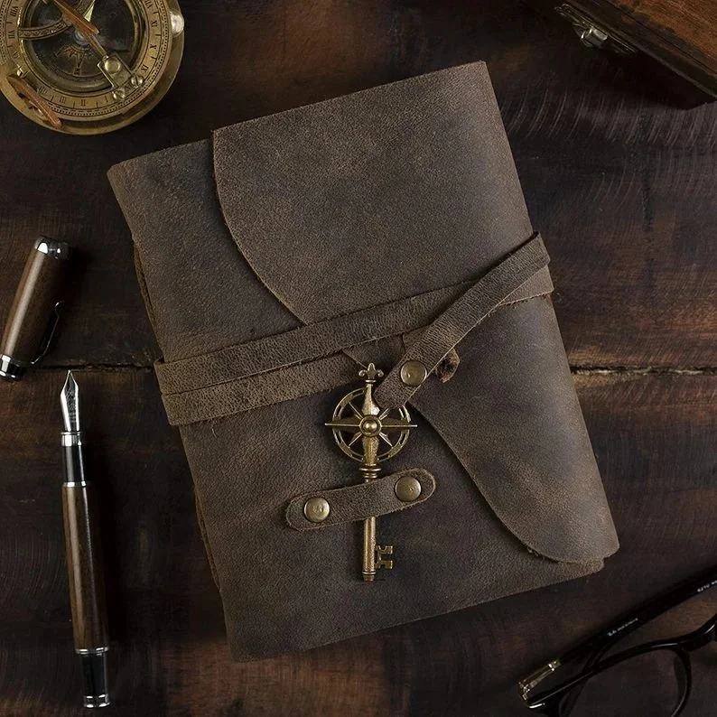Leather Vintage Journal Retro Travel Diary An Exclusive Handmade Paper Notebook With Key Leather