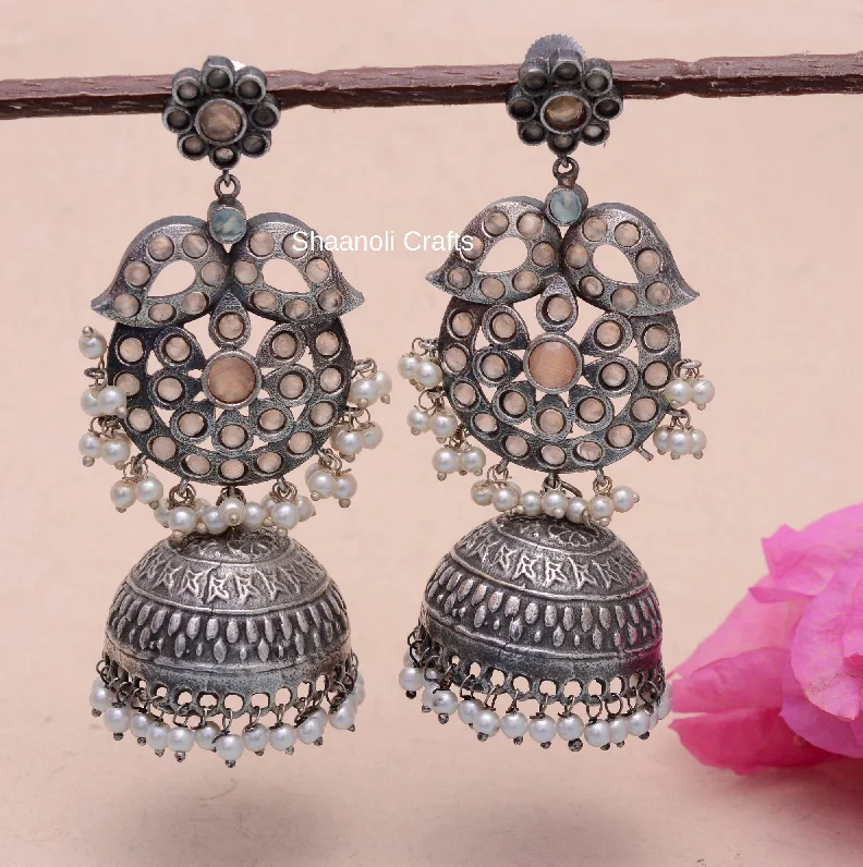 New Arrival Handcrafted Big Jhumka Earrings Light Weight Indian Ethnic
