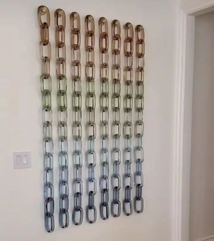 Customized handmade linked chain wall home decore Resin item Room ...