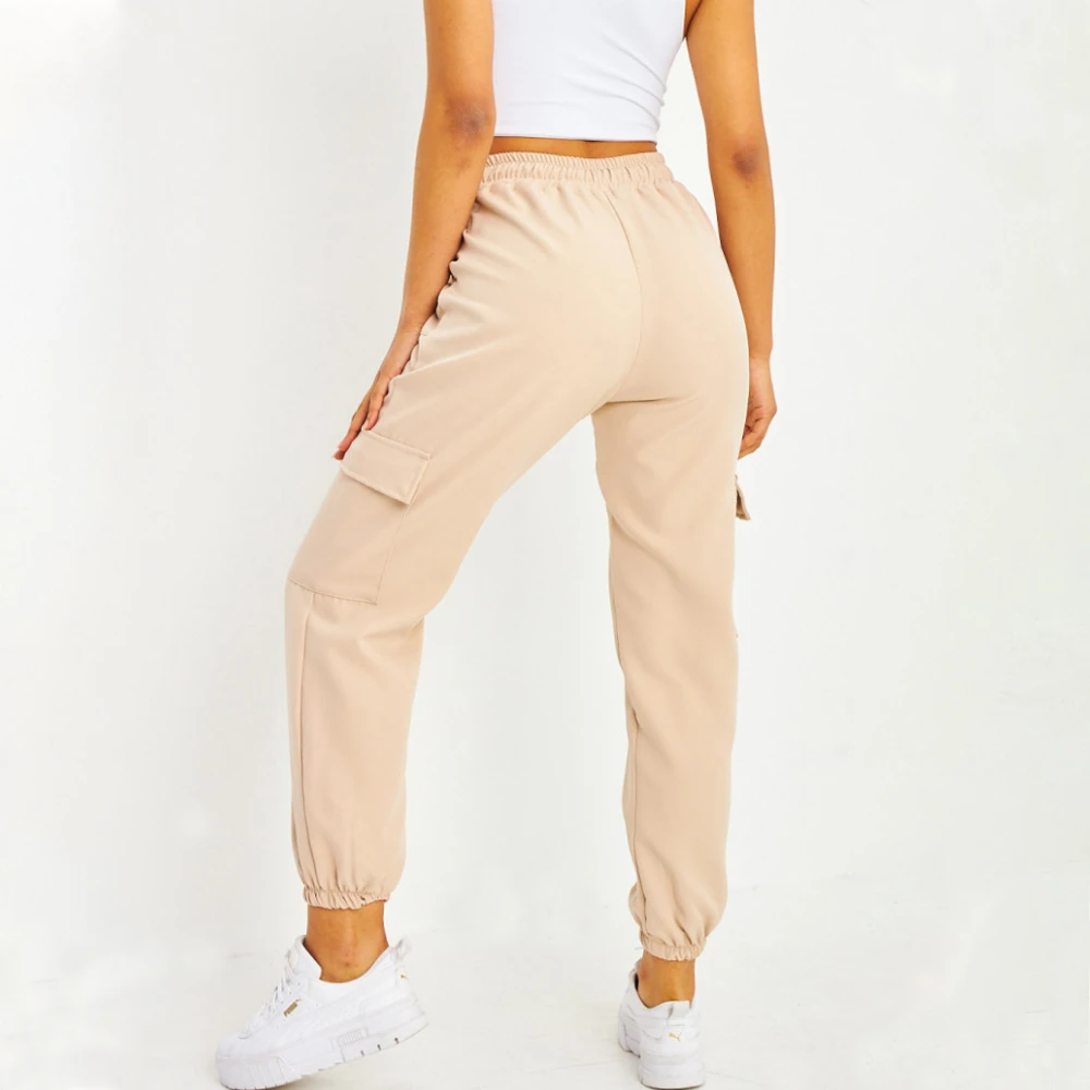 Wholesale Blank Women's Jogger Pants Casualwear Cotton Drawstring Cargo Sweat New Style Jogger