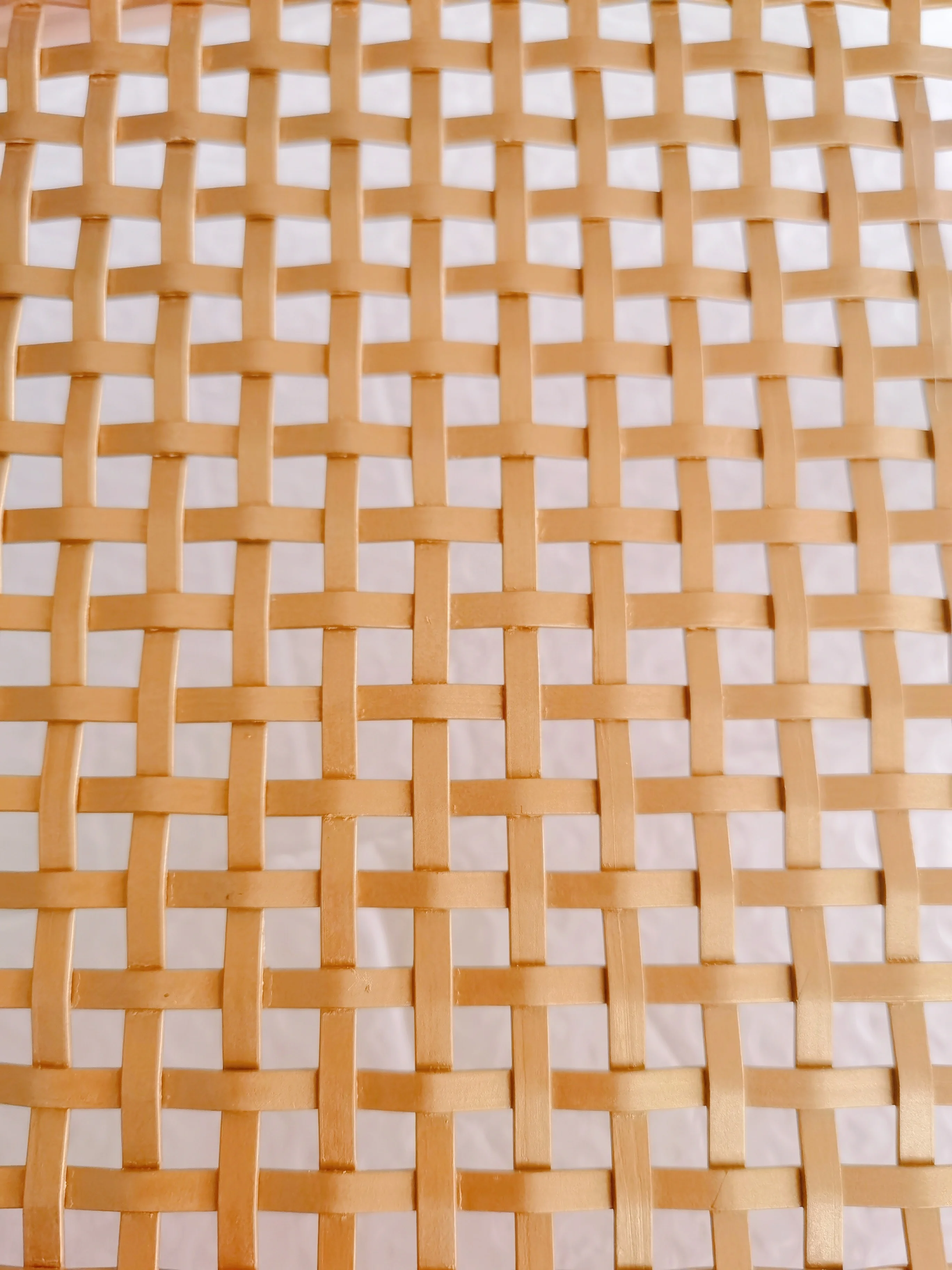 Flat Wire Square Grid Stainless Steel Brass Metal Gold Color Decorative