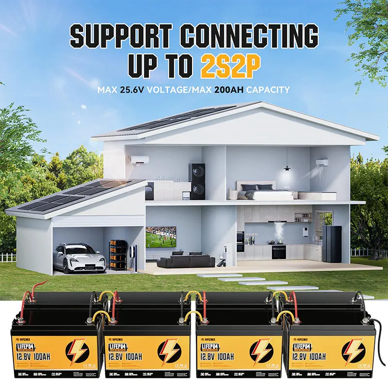 12v 24v 48v 100ah 200ah 300ah Lithium Iron Phosphate Battery Deep Cycle ...