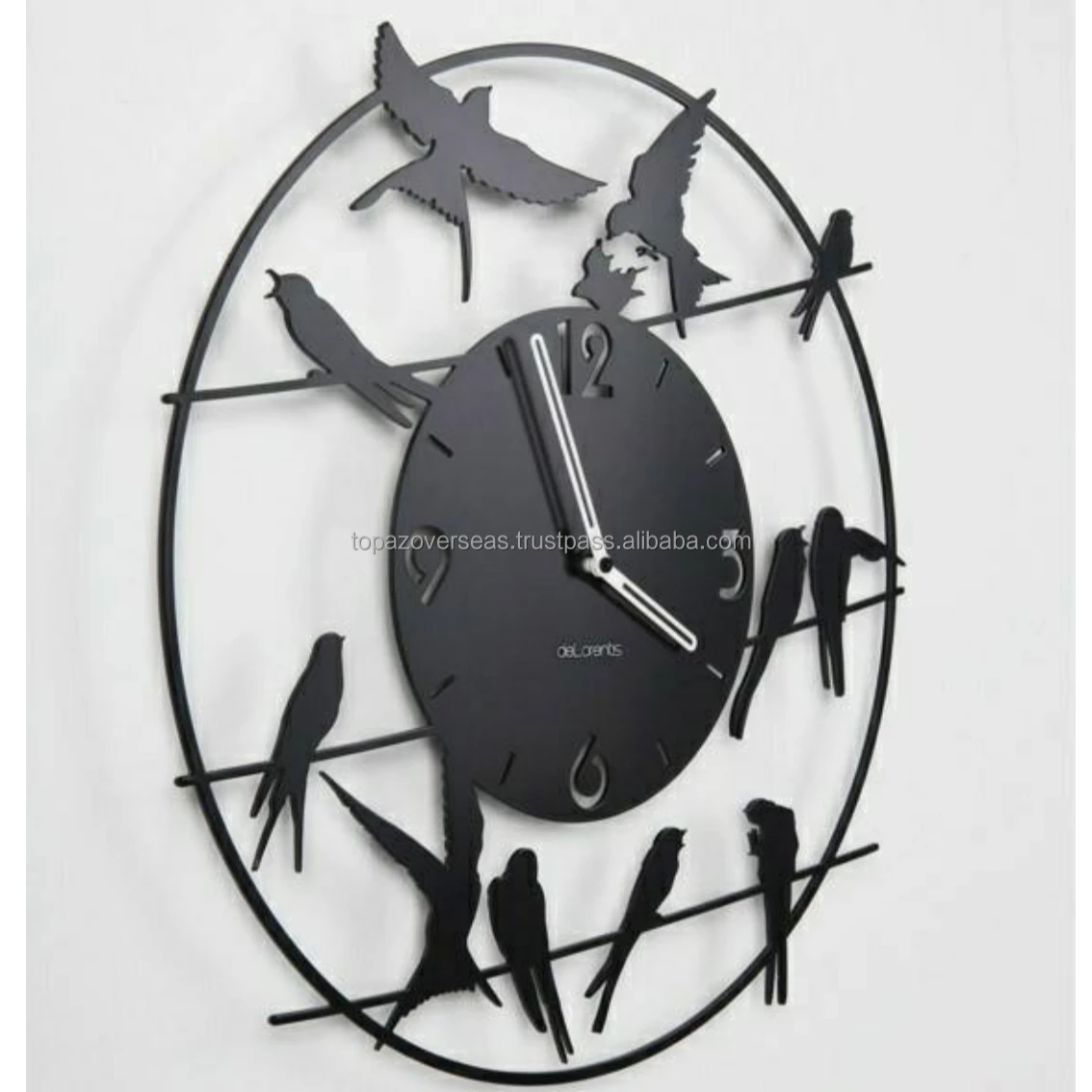 Birds Shape Diy Acrylic Sticker Numbers Wall Clock Buy Acrylic Wall