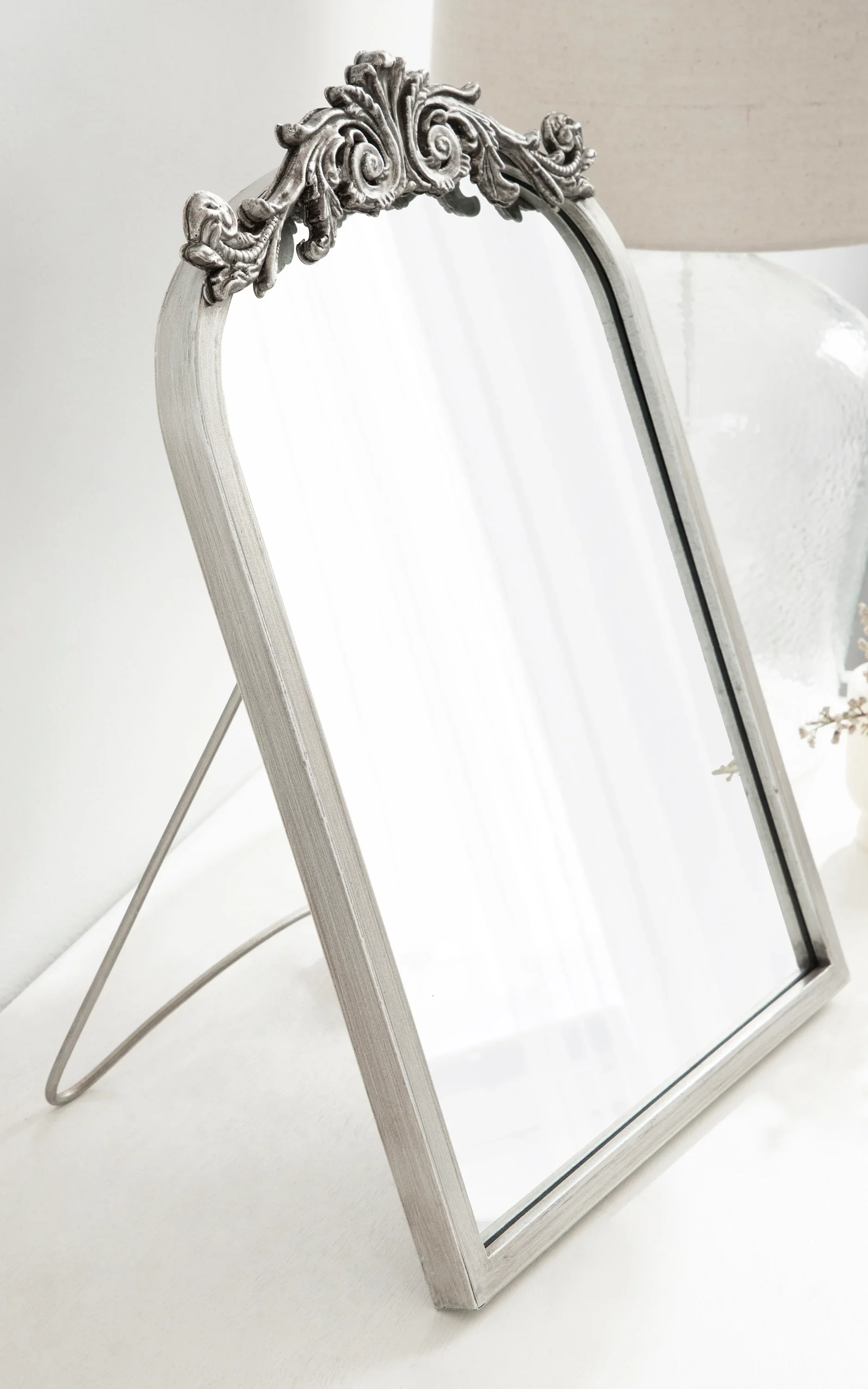 Tw-2024 Rectangle Shape Metal Table Mirror Silver Frame Finished ...