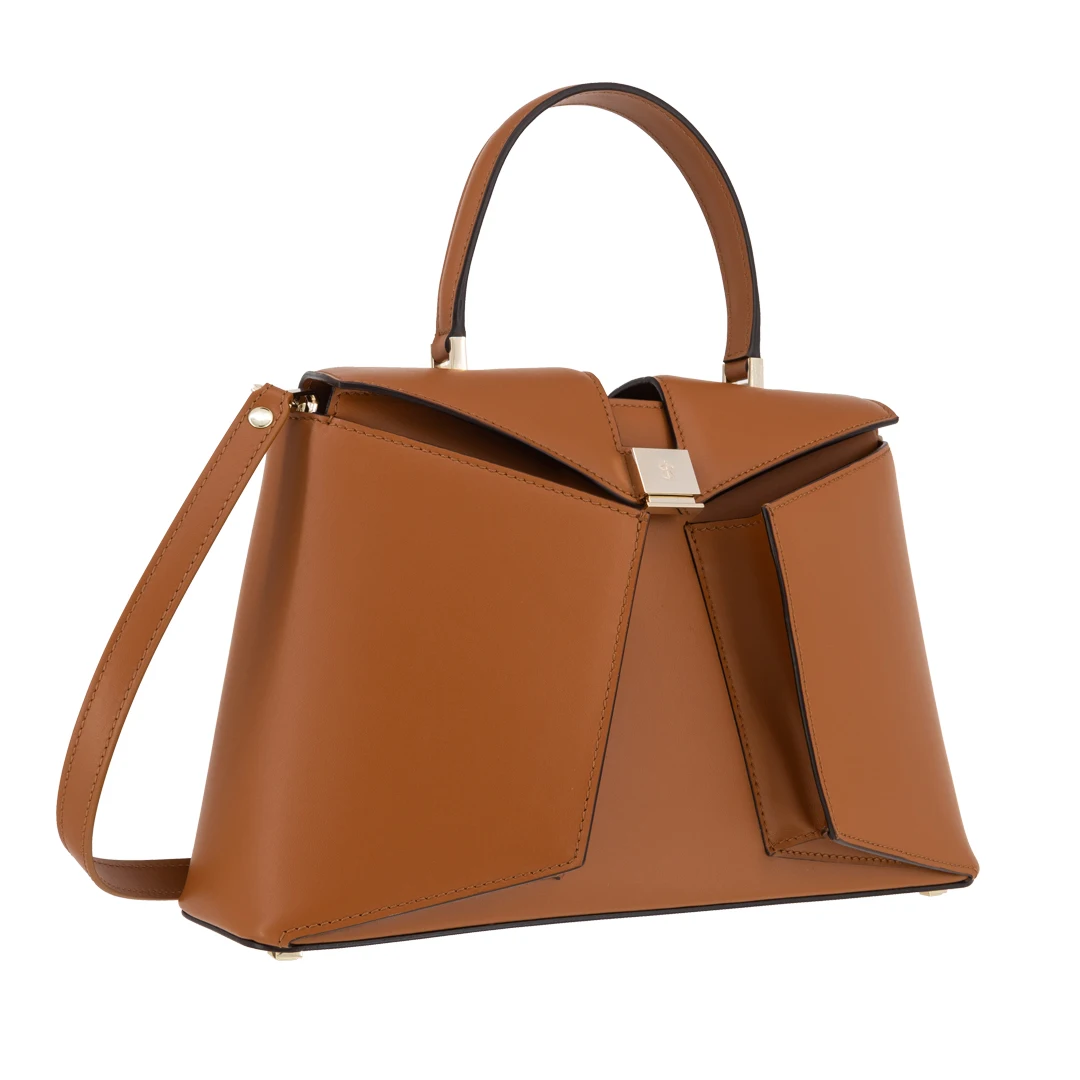 Liz Flap Mono Tan High Quality Handbags Unique Bag With Character Made