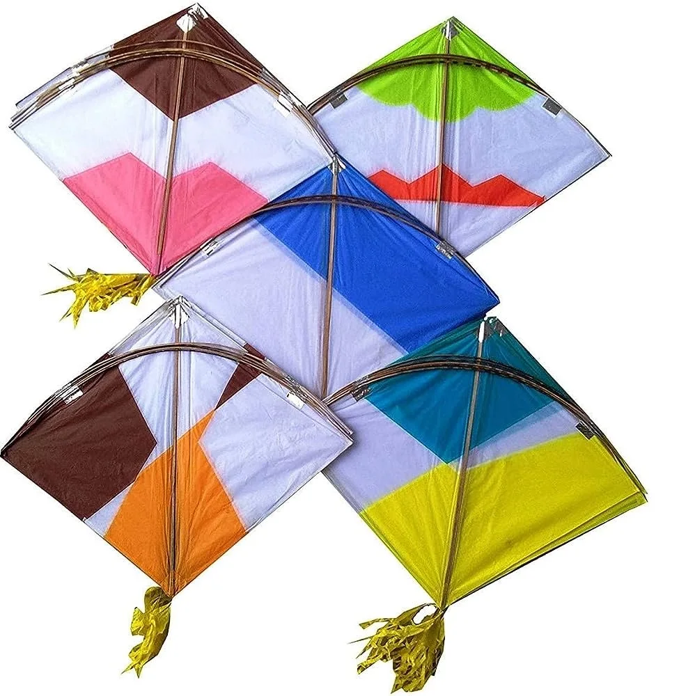 Traditional Paper Kite Patang Large Size,Multi Color Indian Hand Craft