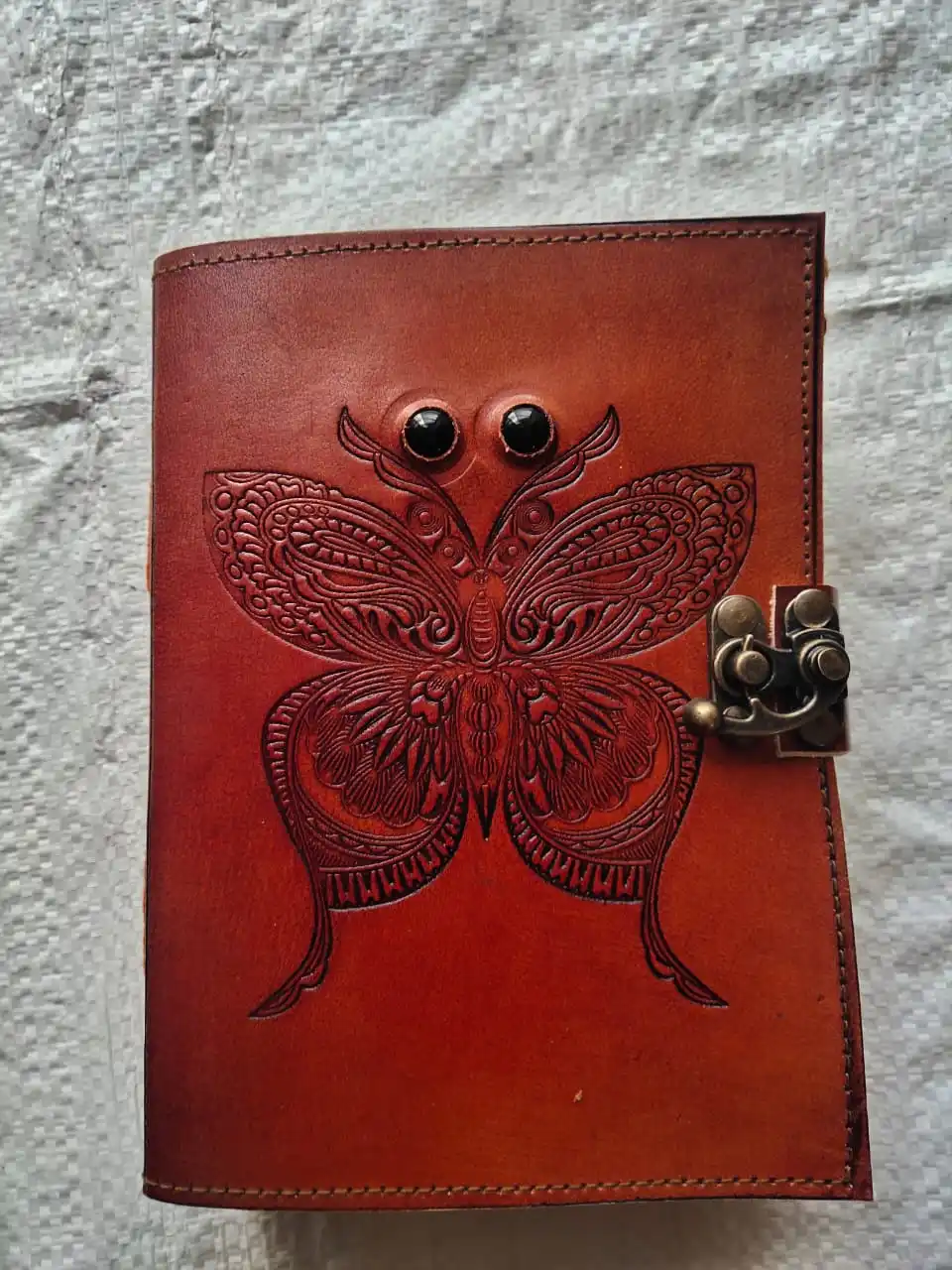 Latest Design 2022 Handmade Paper Butterfly Embossed Leather Journal