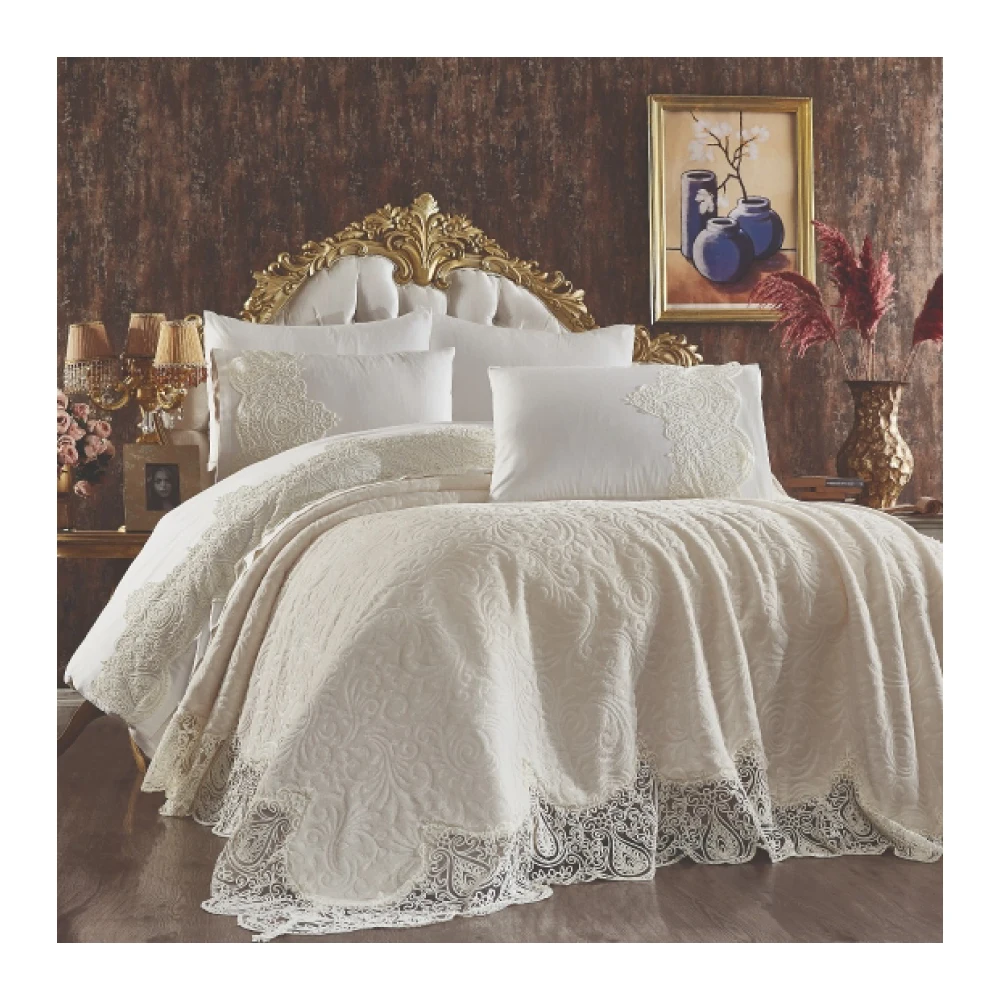 Alice Luxury Blanket Complete Set Blanket Sheet And 4 Pillowcase High Quality Cotton Blanket