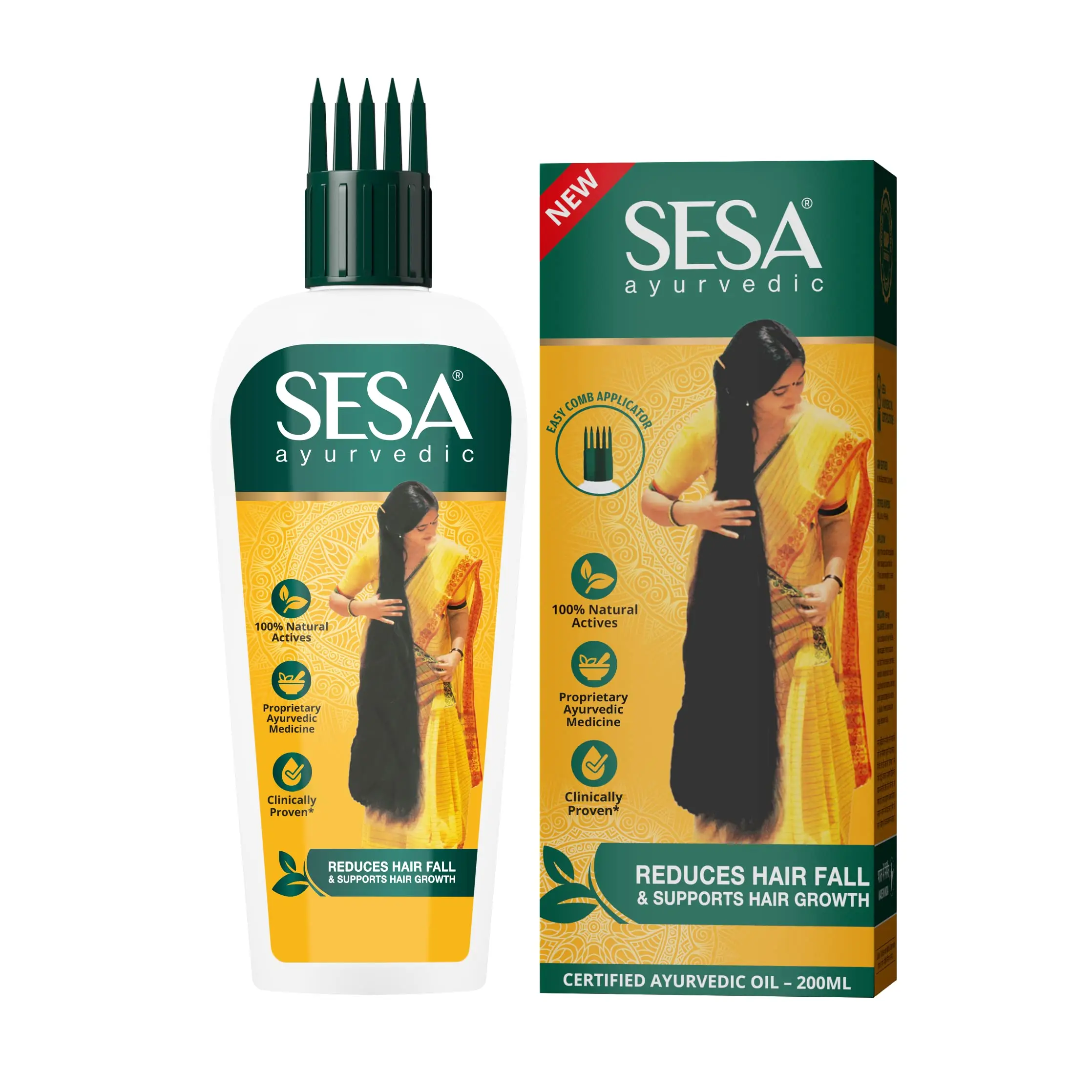Sesa Ayurvedic Hair Oil For Hair Fall And Hair Growth 5000 Year Old Kshir Pak Vidhi,Bhringraj