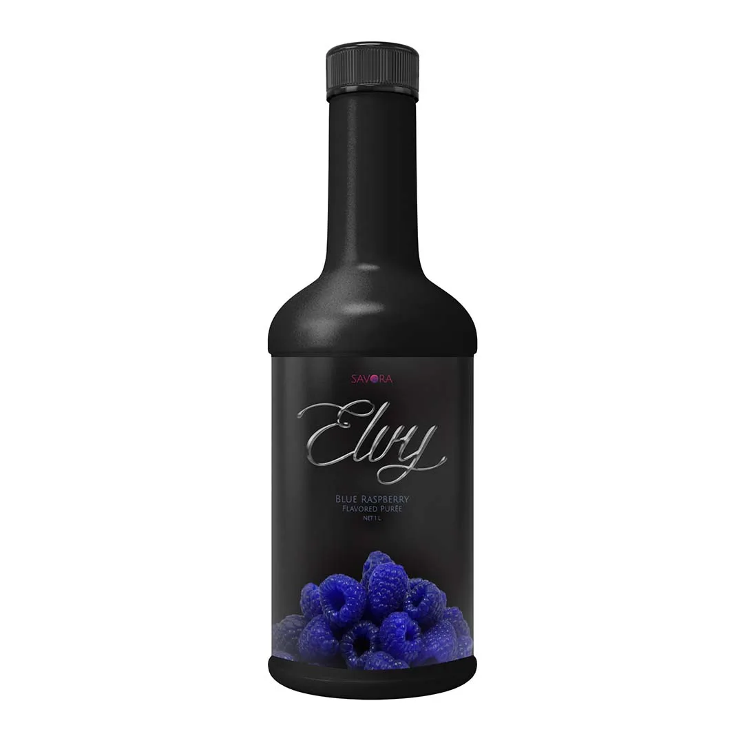 Elvy Syrup Blue Raspberry 1l Flavored Cold Drink Premium Bottle High Quality Wholesale From 2407