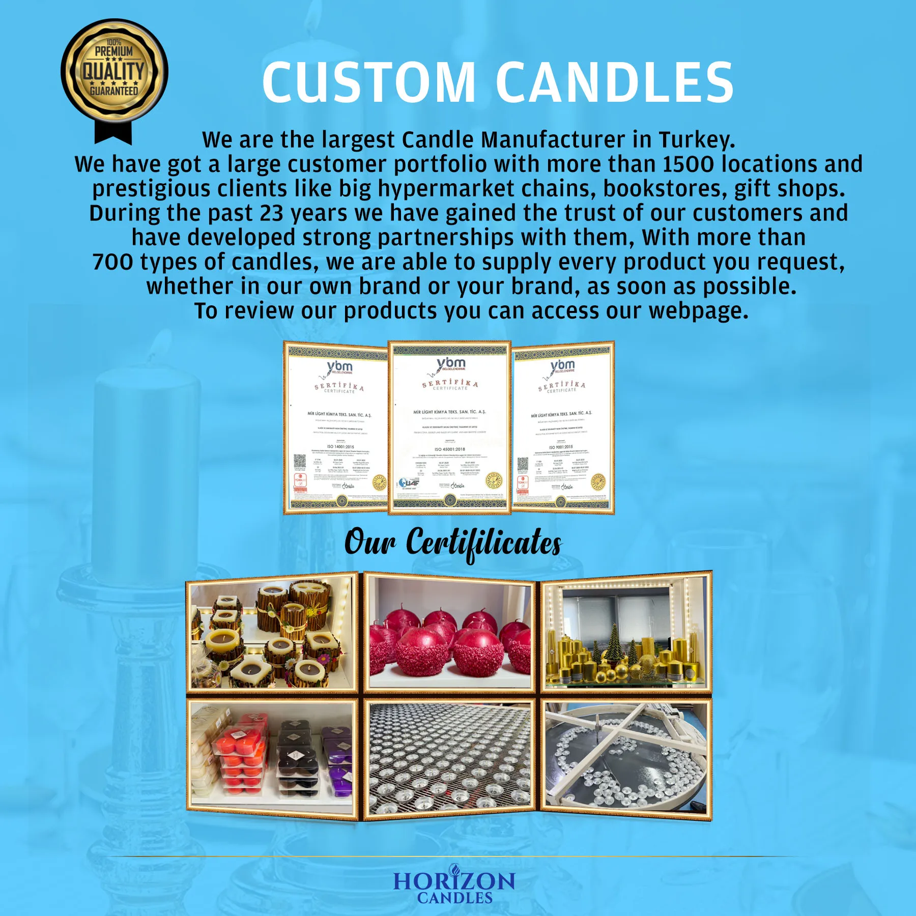 Horizon 4 Metallic Pearl Pillar Candles Premium European Quality 7hours