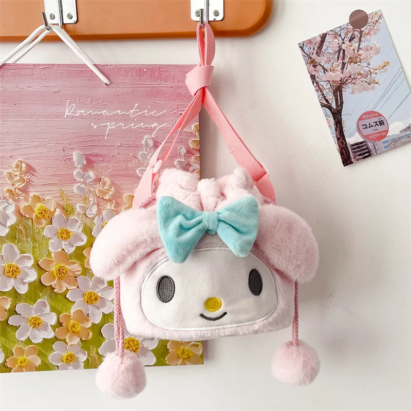 Sanrio 20cm Messenger Bag Kuromi My Melody Cinnamon Roll Cute Stuffed ...