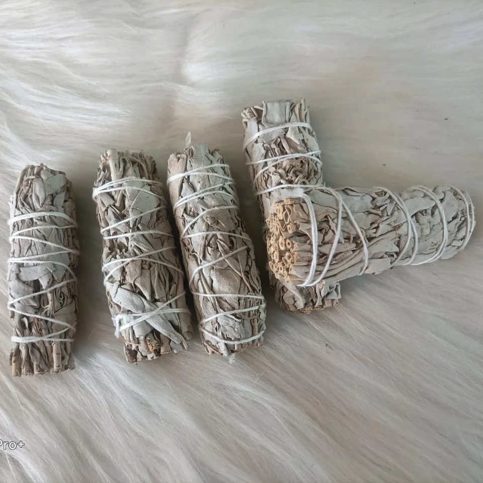 California White Sage 4 Inch Smudge Sticks For Home Cleansing And Fragrance & Meditation