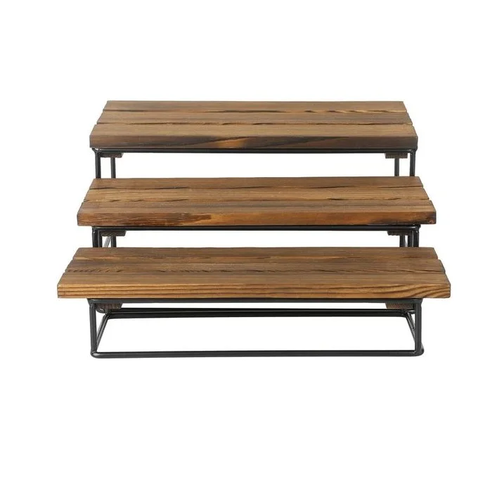 Wood Cake Stand Round Wooden Cake Stand And Dessert Pedestal Display