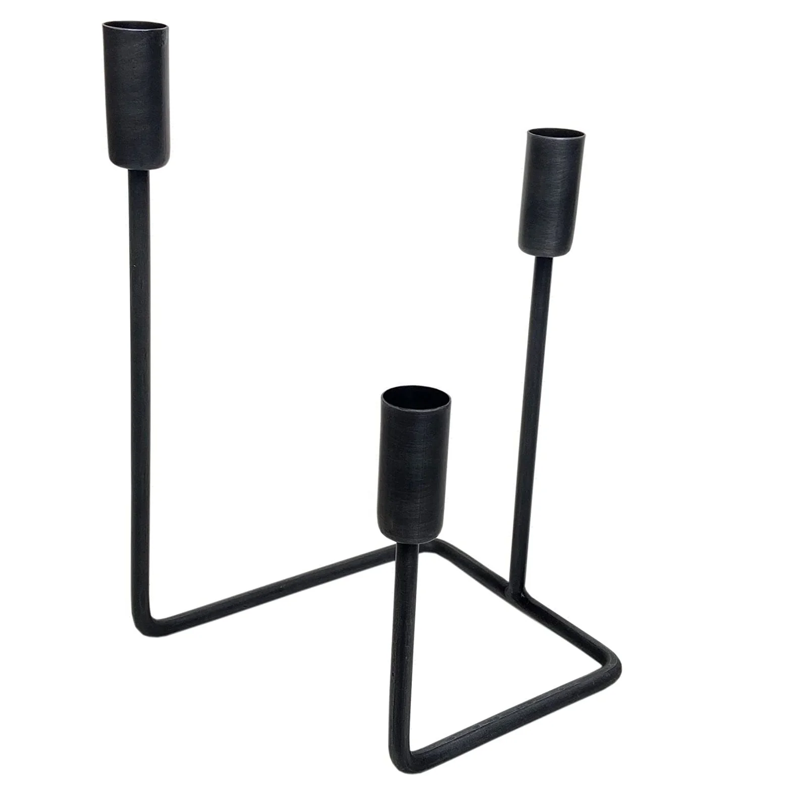 Three Head Candle Stand Black Color Creative Design Candle Stand Tapper