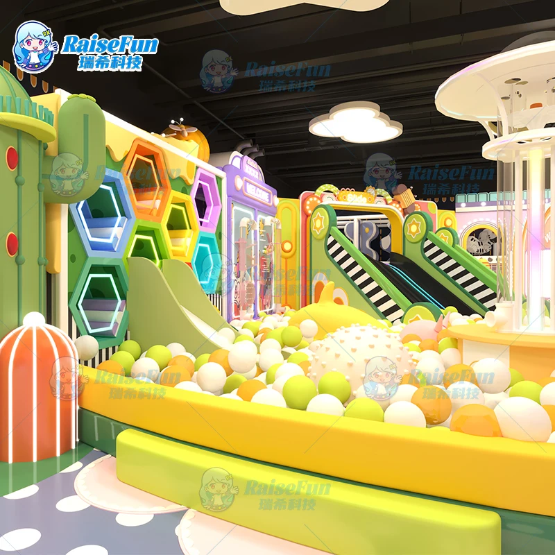 product raisefun hot sale solf eco friendly indoor playground for kids pc steel construction over 500kg capacity-3