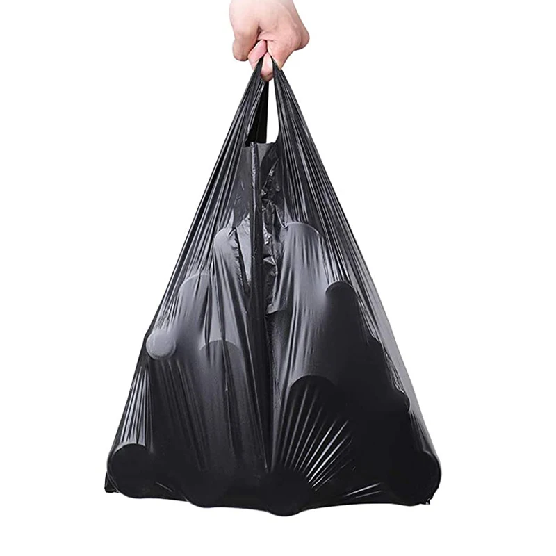 Competitive Price Black Tshirt Plastic Loose Trash Garbage Bags Made