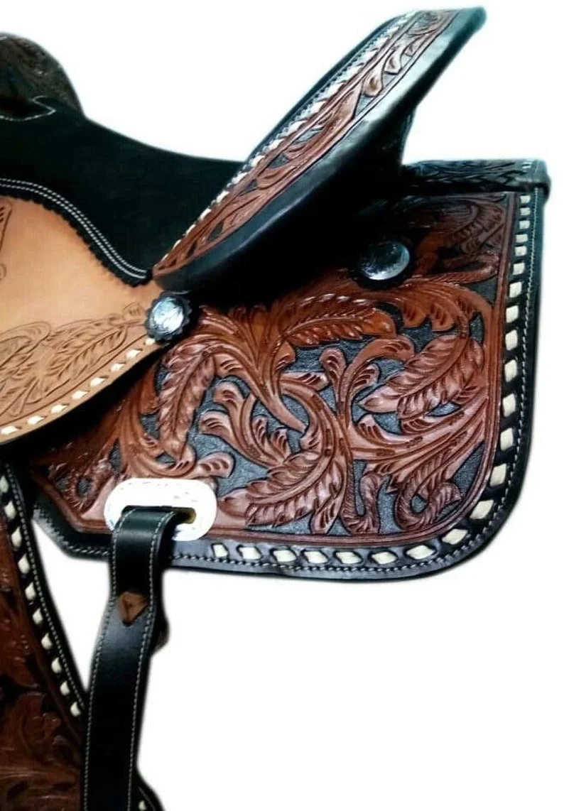 Premium Quality Western Leather Horse Saddle With Matching Horse Tack