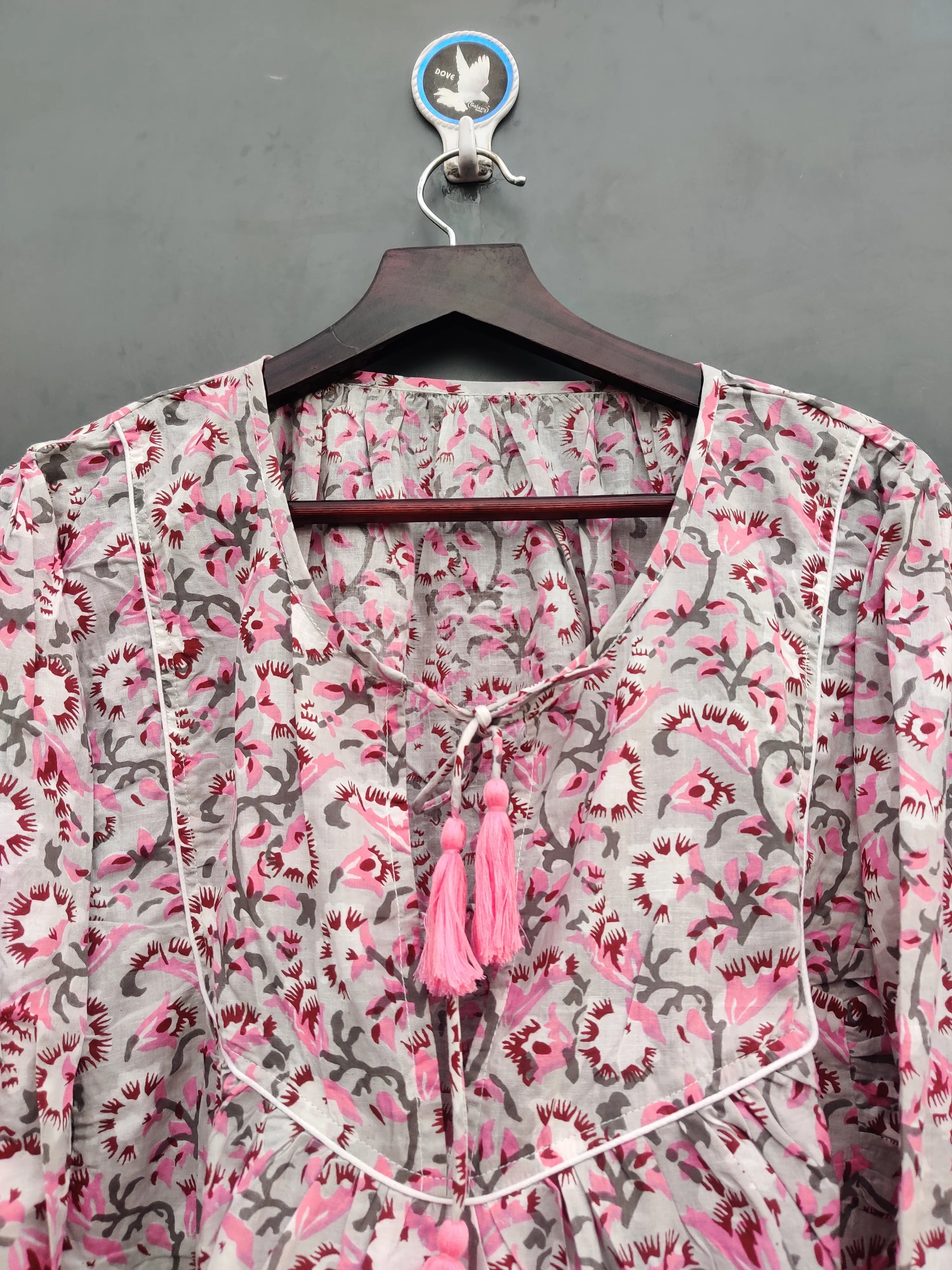 Cotton Hand Block Printed Beautiful Women Dress Light Weight Beach Wear