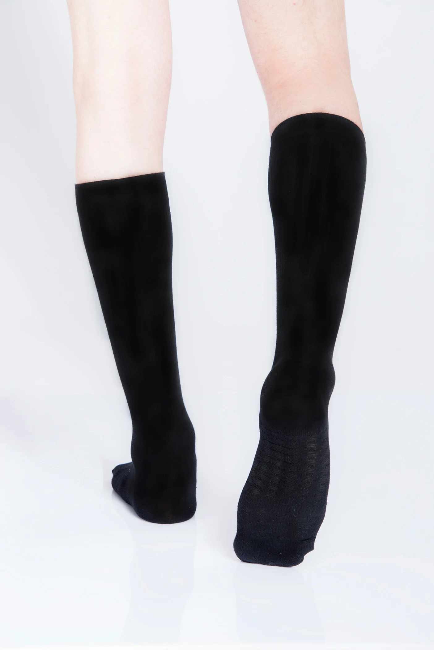 Cotton Premium Medical Compression Stockings Thigh High,Black Class 2