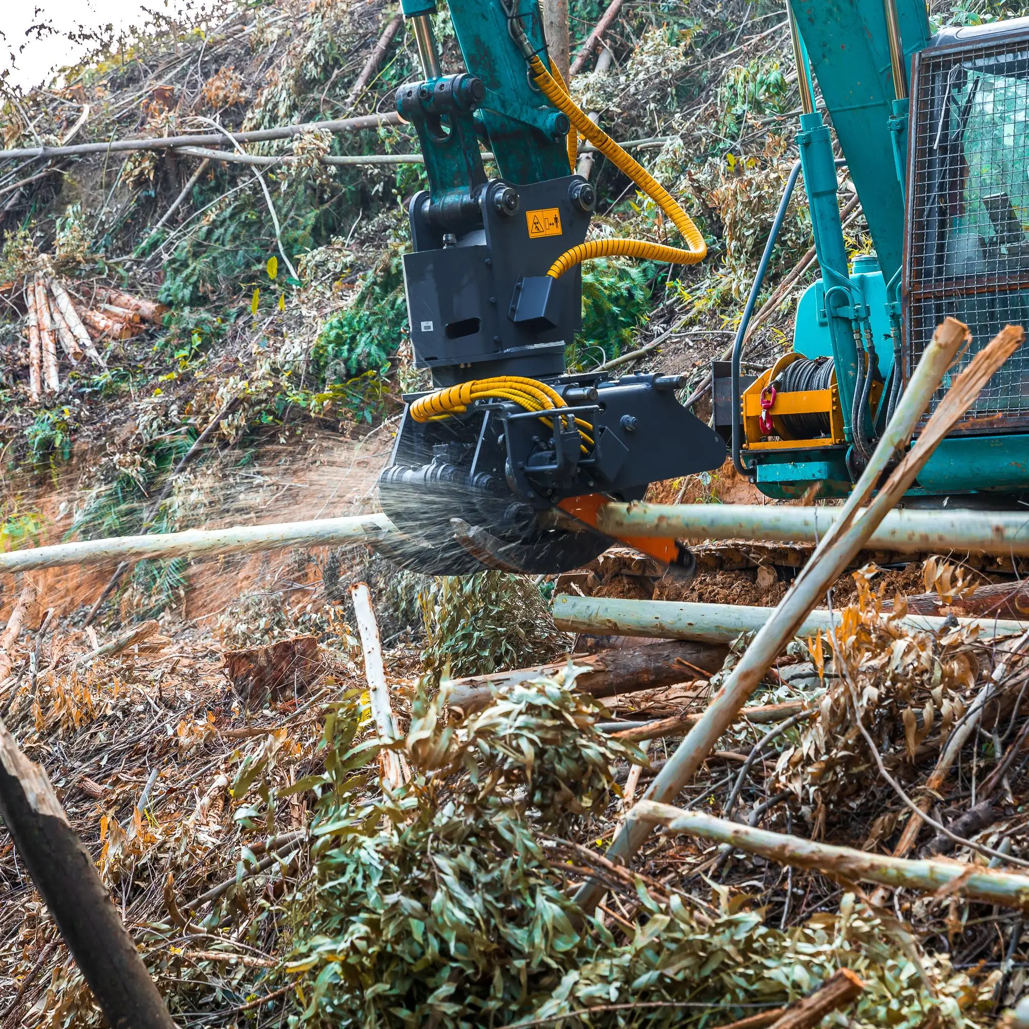 Forestry Machine Grapple Saw Tree Working With It Is A Breeze With Its