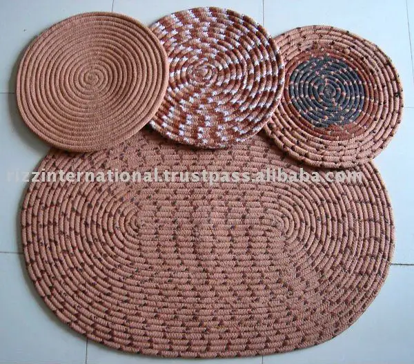 Braided Placemats Set Of 6 Table Mats For Dining Tables Woven Washable