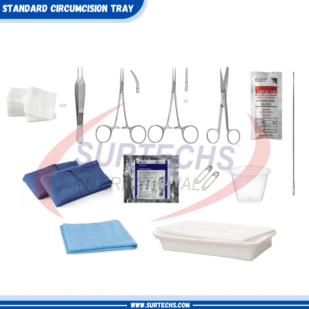 Standard Circumcision Tray In High Quality Packing Instruments Made