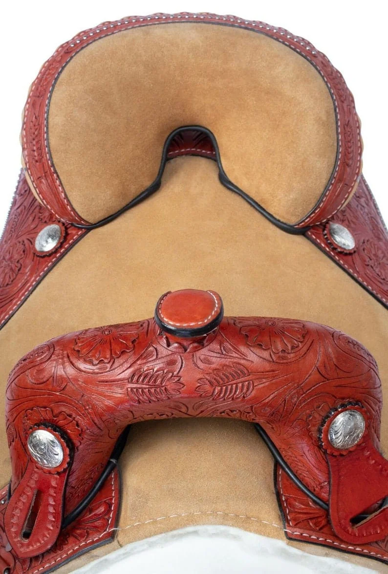 Premium Quality Western Leather Horse Racing Saddle Genuine Leather