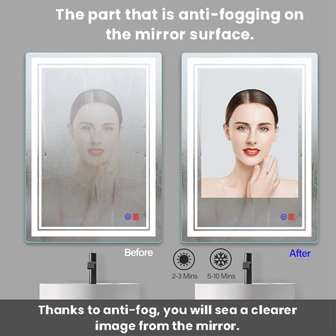 Bathroom Mirror Electric Anti Fog Pad Defroster Demister Defogger Pad