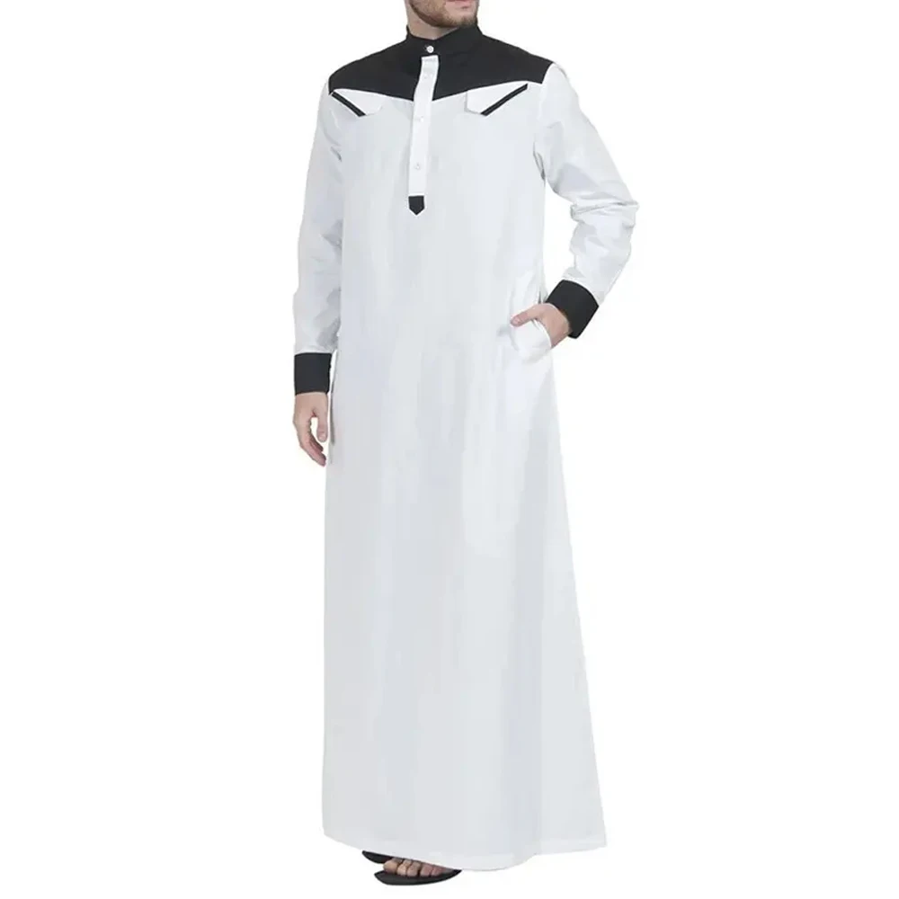 Robe Traditionnelle Musulmane Caftan Homme En Coton Lin Tenue