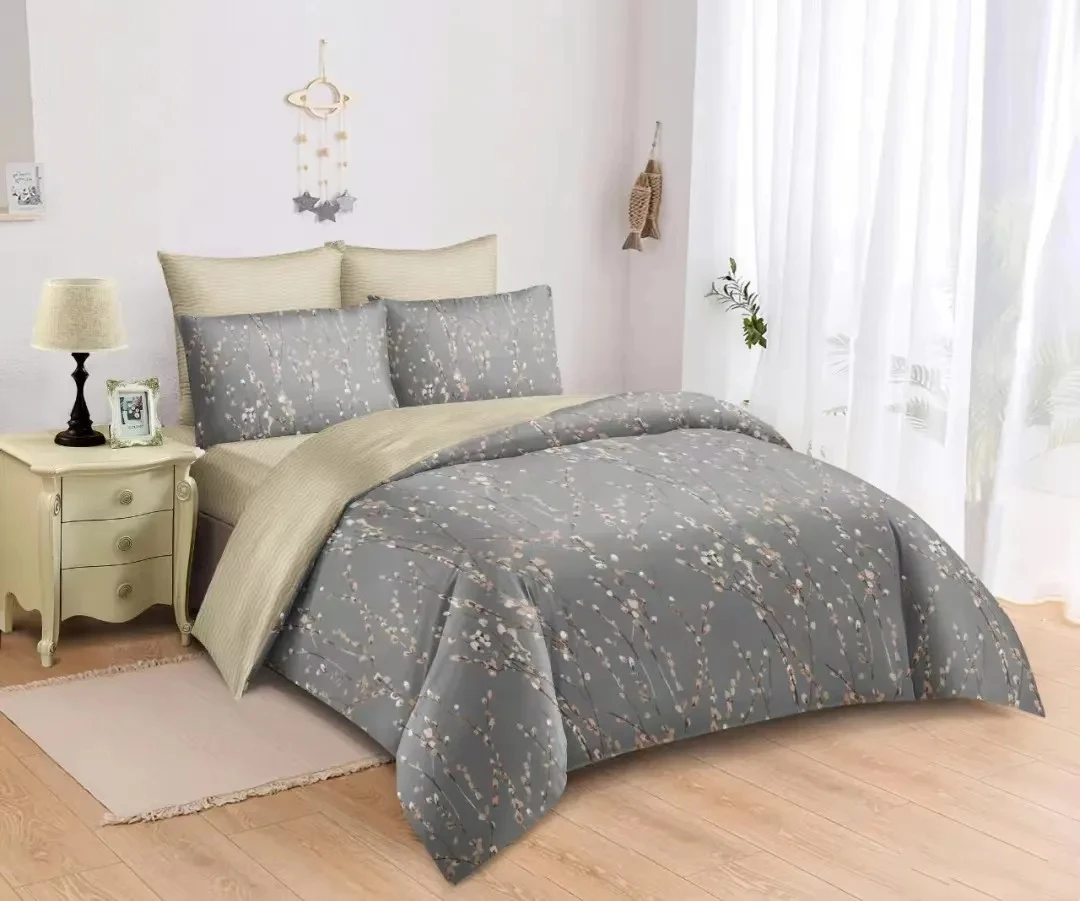 Oem Reversible Color Duvet Cover With Cotton Pc Microfiber Printed