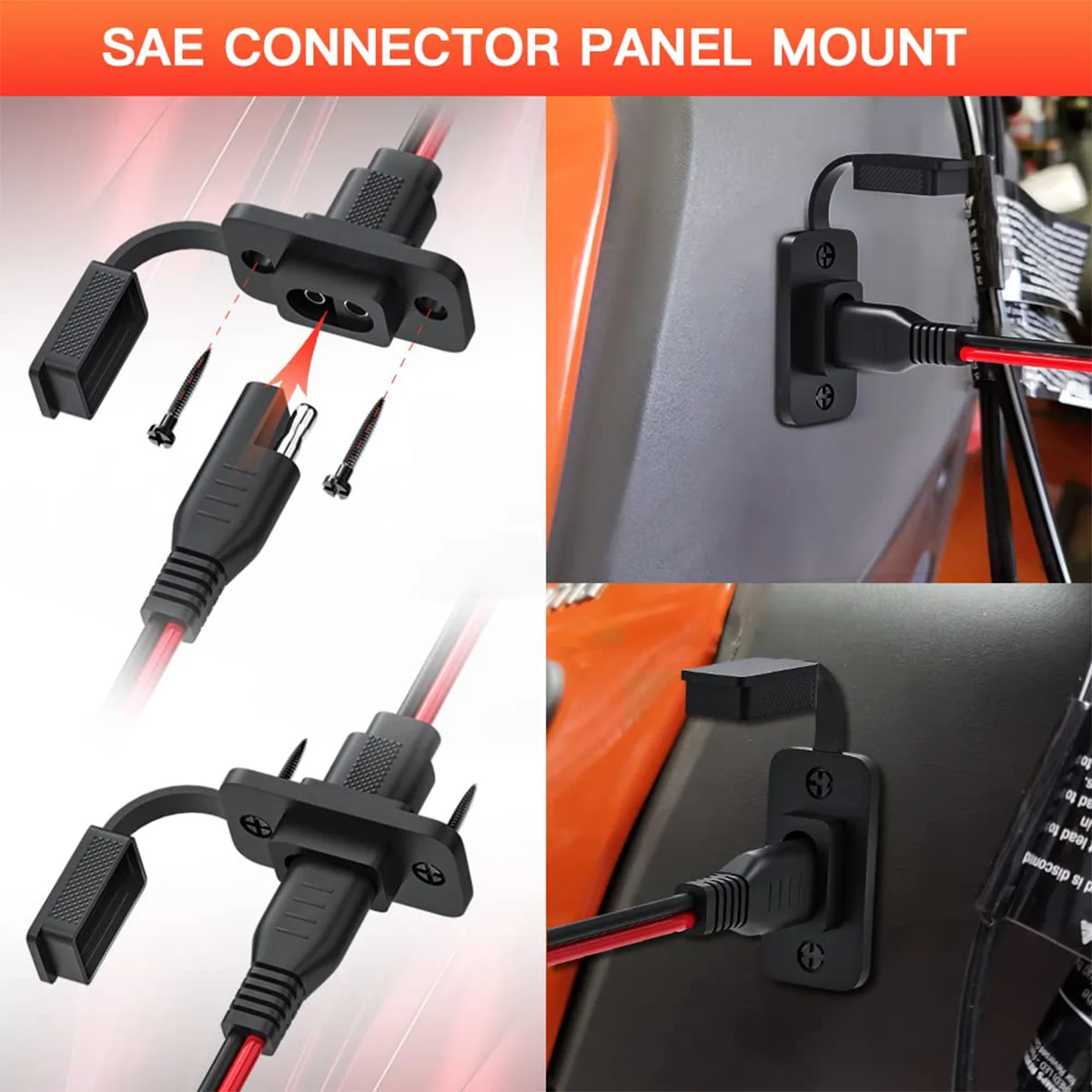 WMYCONGCONG 5 PZ SAE 2 Pin Quick Connect Disconnect Plug e 1 PZ 1 a 4 SAE Cavo di prolunga Adattatore Connettore