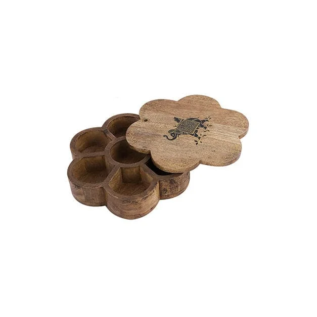 Wooden Spice Box Wooden Masala Spice Box Round Spice Box - Buy Spice ...