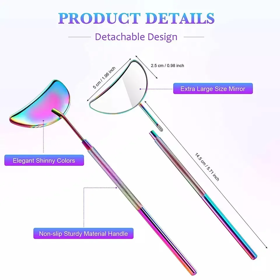 Multi Colors Lash Extension Mirror Eyelash Extension Grafting Tools