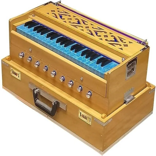 Harmonium Poratbe 9 Stops 42 Keys 3.5 Octaves Double Reeds 440hz 7 Fold