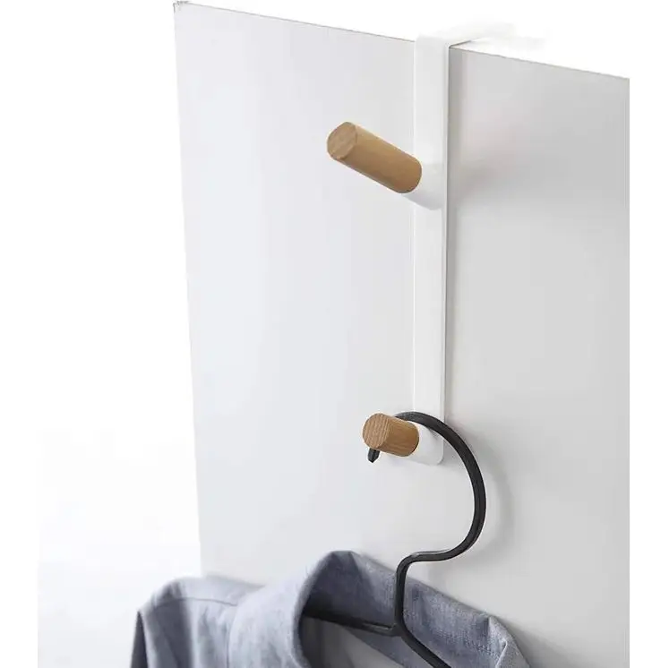 Modern Solid Wood Coat Door Hook For Household Behind Door Clothing Hooks Kitchen Wardrobe
