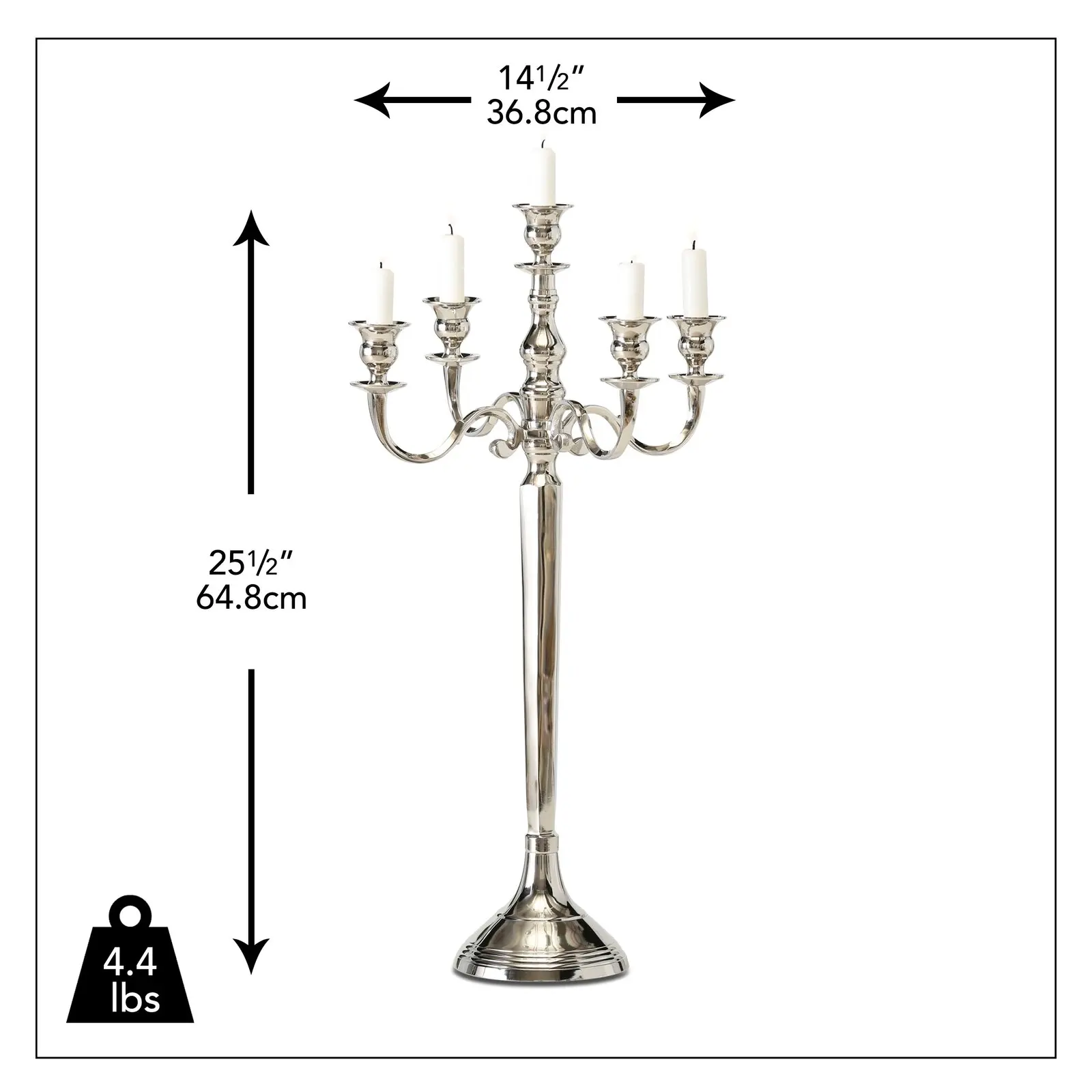 Black Candelabra With Crystal Drops Wedding Table Centerpiece