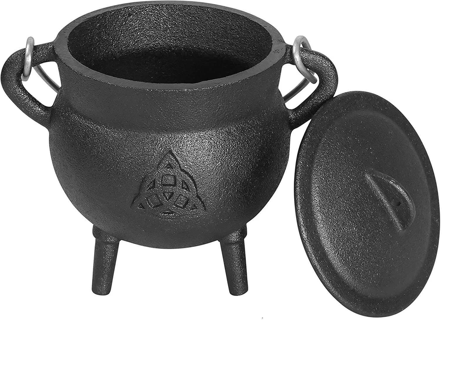Cauldron Triquetra Cast Iron Cauldron with Lid and Handle - Perfect ...