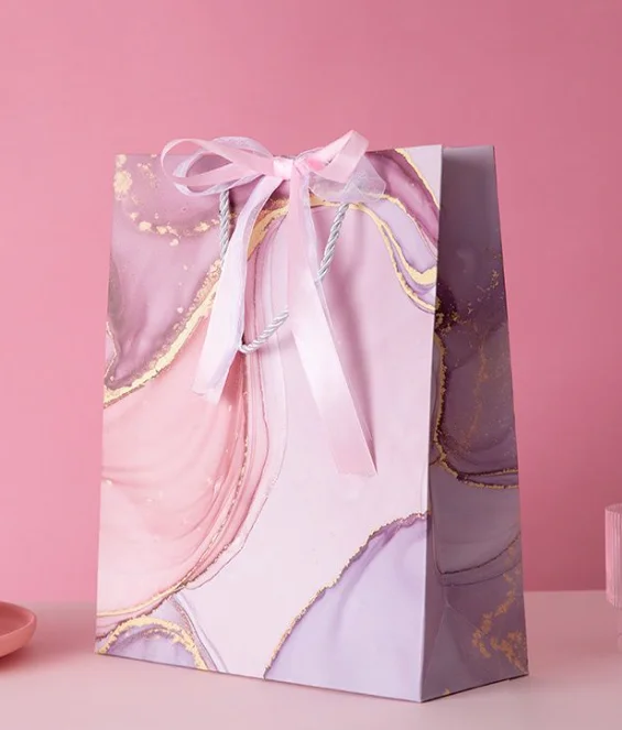 Custom Paper Gift Bag Kraft Christmas Wedding Art Paper Gift Packaging