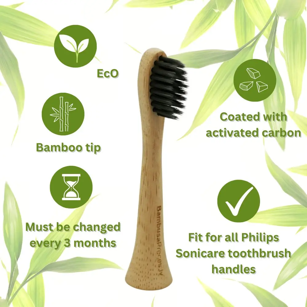 Replacement Special Big Large Natural Bamboo Detachable Soft Bristle ...