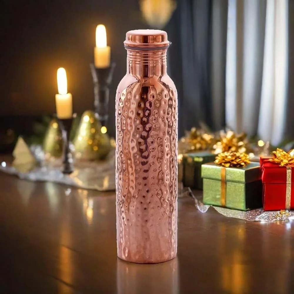 Läckagesäker vattenflaska i ren koppar med vakuumisolering set_voghion.com