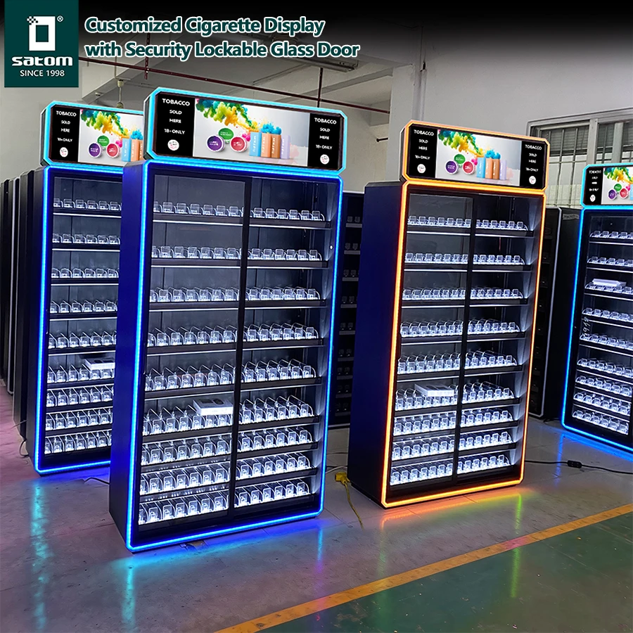 cigarette cabinet for shop Cigarettes Display Cigarette Racks & LED Tobacco