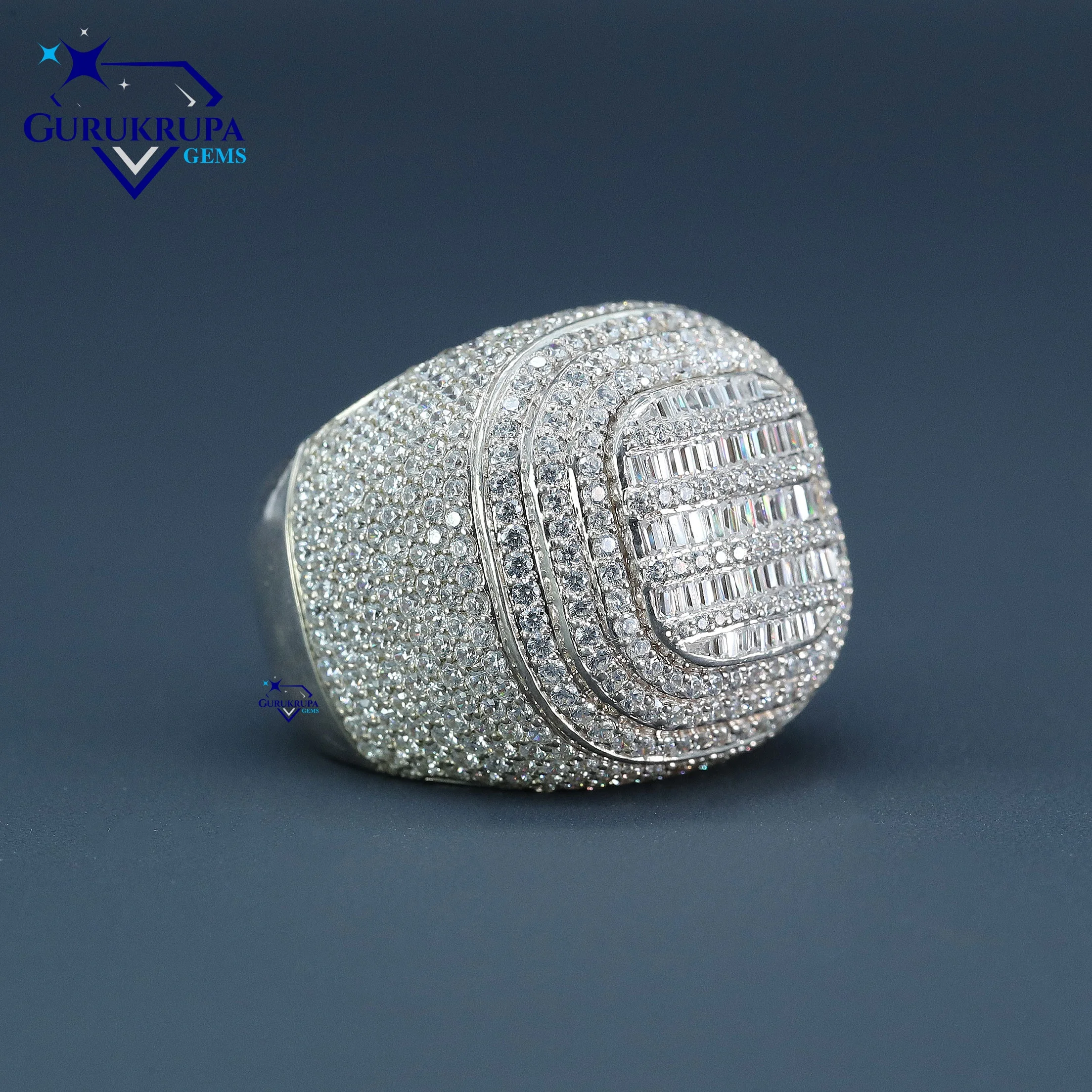 Explore Our Men's Hip Hop Diamond Ring Finest Quality 925 Sterling ...