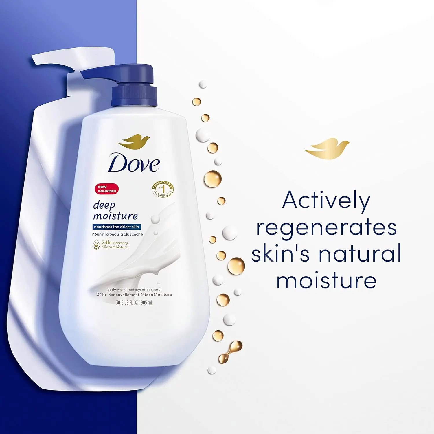 Wholesale Dove Body Wash With Pump Deep Moisture For Dry Skin