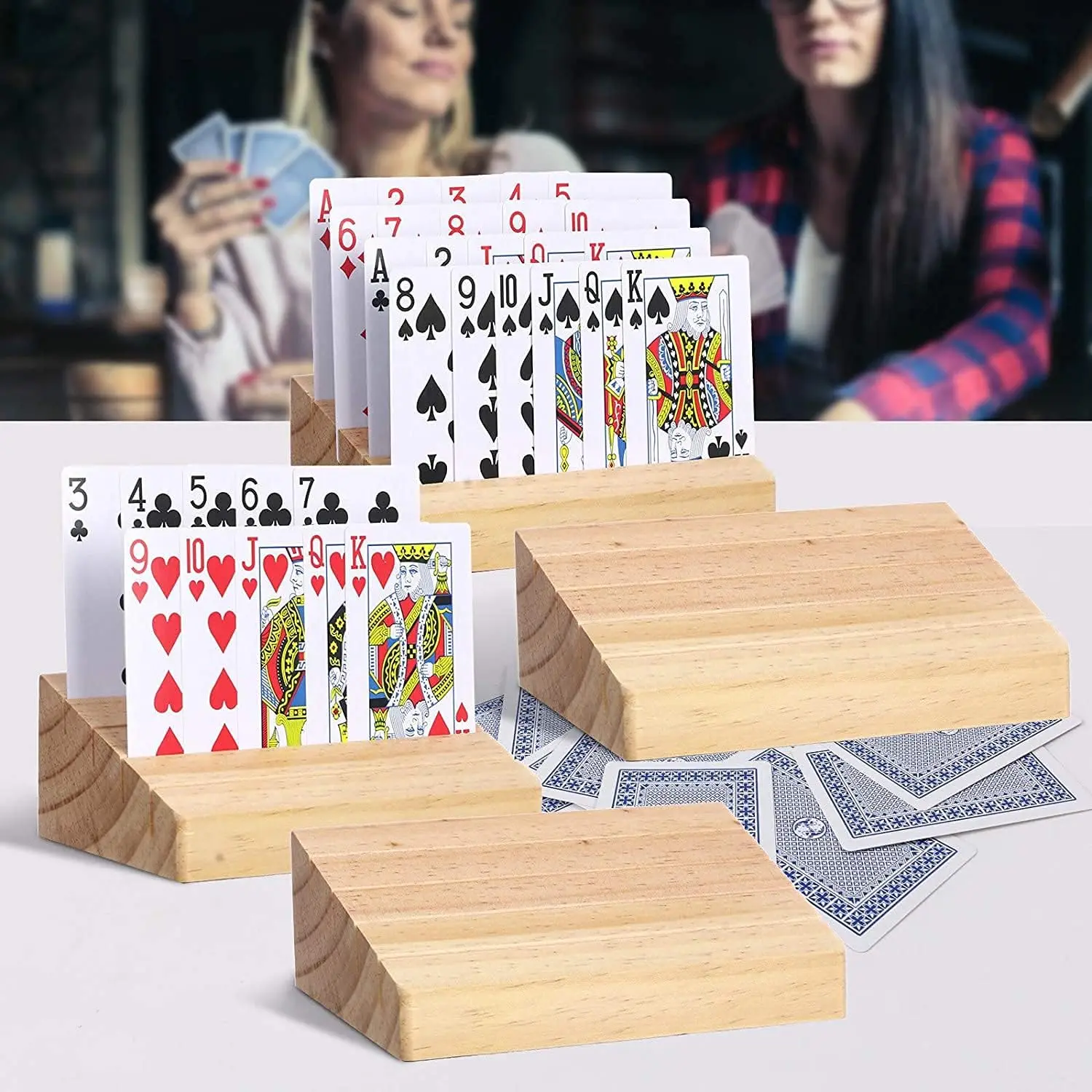 CHH 9 Deck Plastic Revolving Playing Card Tray With 3