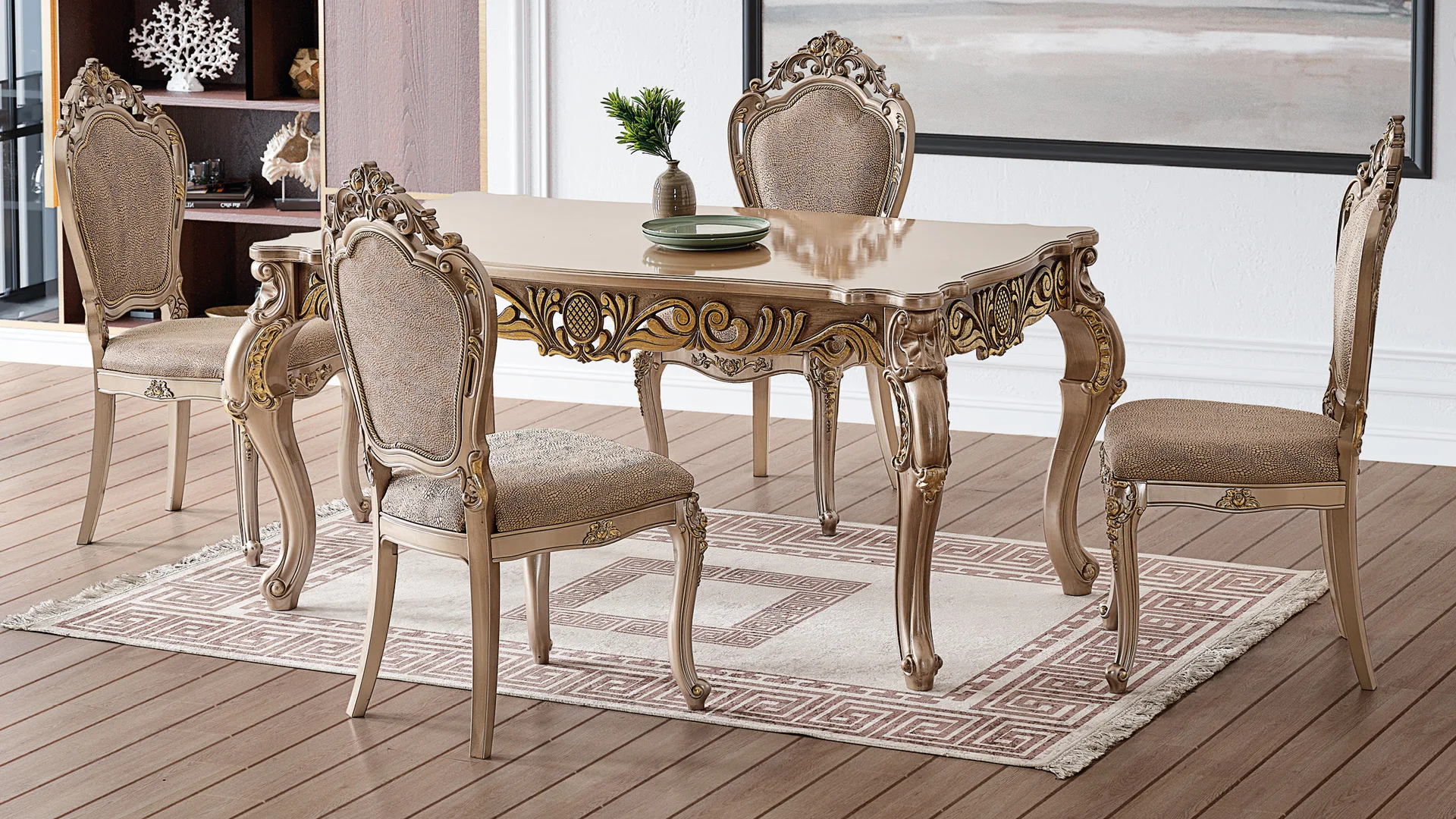 Leg Dining Table Dining Tables Sets Stainless Steel Marble Stone Top