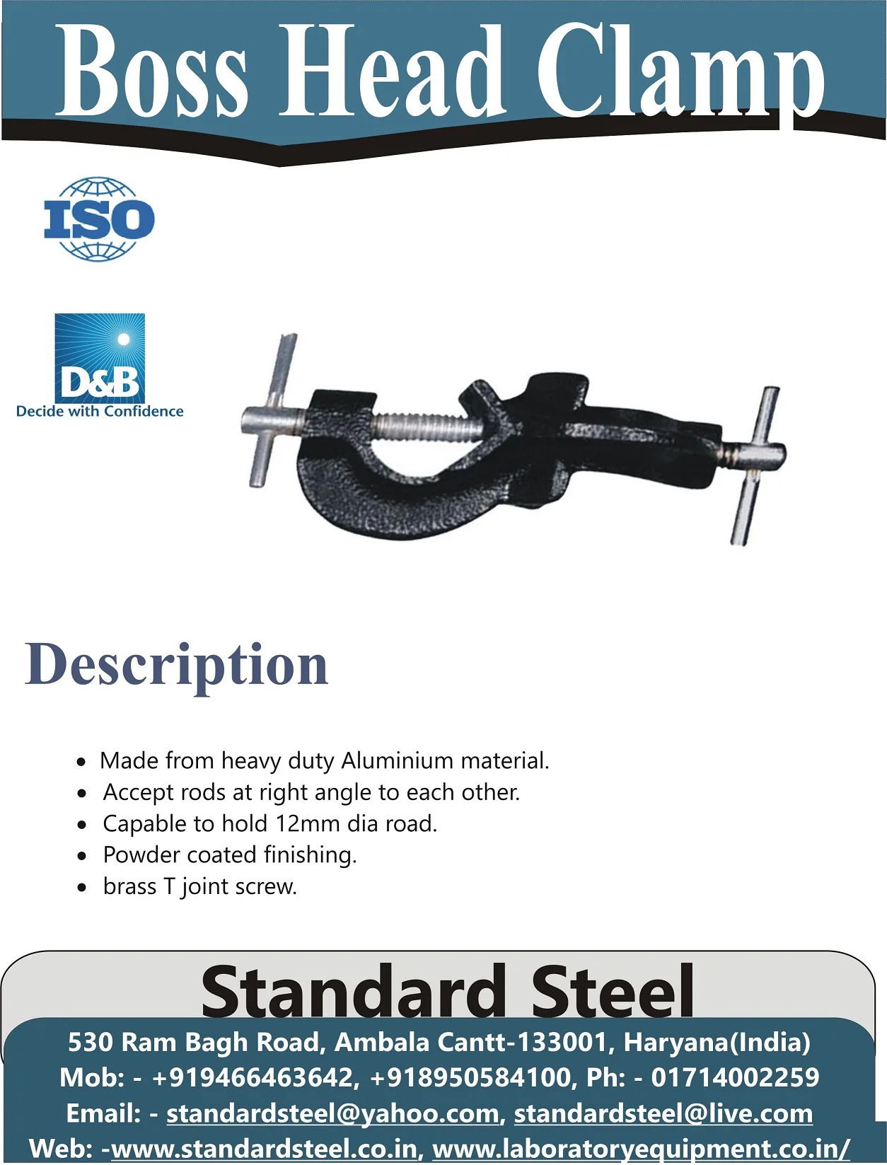 Laboratory Boss Head Clamp Universal Laboratory Clamp Laboratory